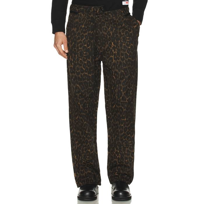 Andersson Bell 【 Crossover Carpenter Wide Leg Jeans Men Khaki 】 デニム メンズ カーキ