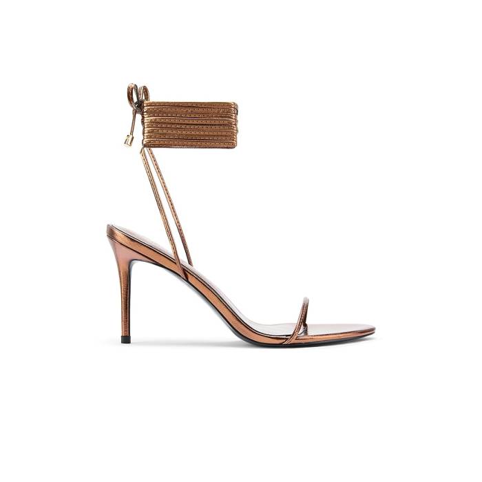 Femme La 【 3.0 Barely There Lace Up Heel Women Bronze 】 踵 レディース 銅・ブロンズ