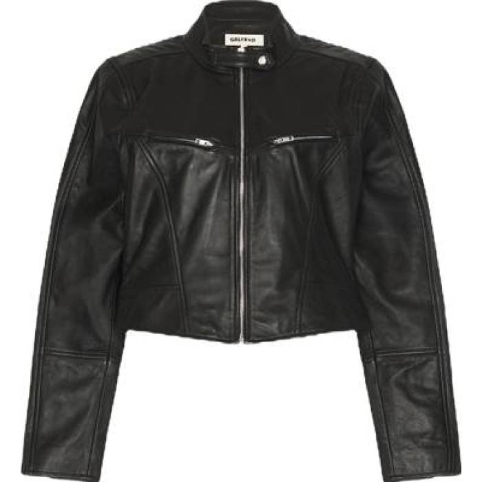 Grlfrnd 【 Danica Leather Racer Jacket Women Black 】 なめし革 Jacket 上衣 レディース 黒いこと 黒いこと