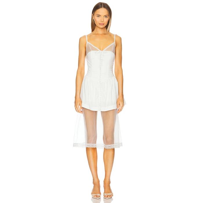 For Love & Lemons 【 Susannah Midi Dress Women White 】 ドレス レディース 白色 ホワイト｜スニケス