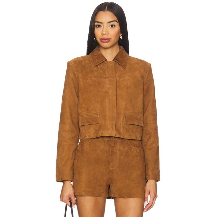 Cami Nyc 【 Sullivan Suede Jacket Women Cognac 】 スエード・スウェード Jacket ジャケット レディース｜スニケス