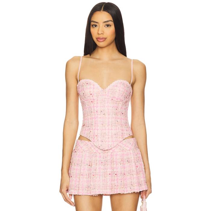 Guizio 【 Genevieve Bustier Women Pink 】 レディース pink サクラ色