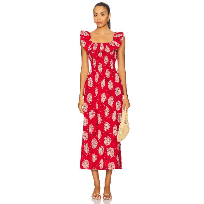 The Great 【 Havana Dress Women True Red Dancing Floral 】 ドレス レディース Red 赤・レッド|スニケス