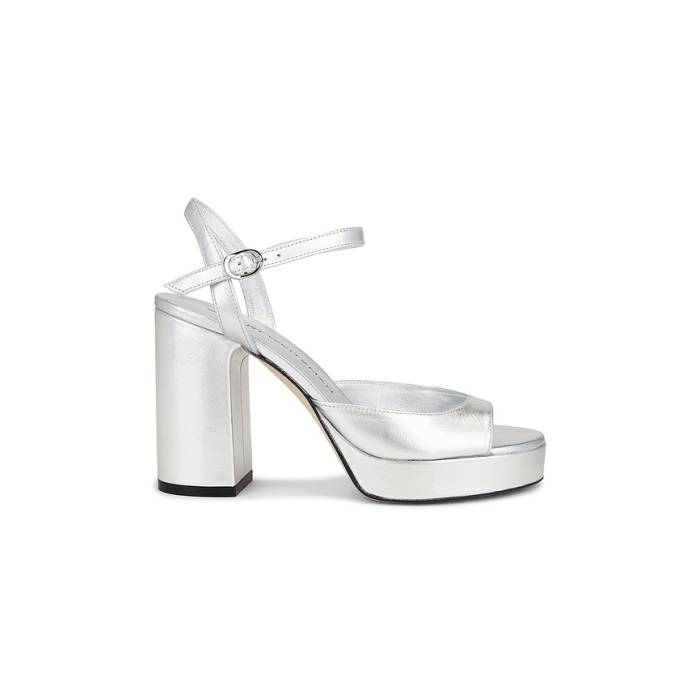 スチュアートワイツマン Stuart Weitzman 【 Dayna Ii Platform Sandal Women Silver 】 レディース Silver しろがね色・しろがね色