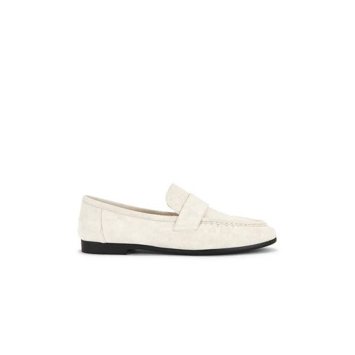 Black Suede Studio 【 Arrow Loafer Women Bone Suede 】 矢 置き目毛皮 シューズ レディース スエード・スウェード