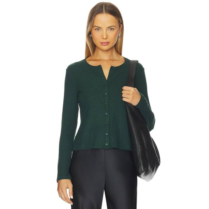 Leset 【 Lauren Classic Cardigan Women Emerald 】 古典派音楽 ジレー レディース