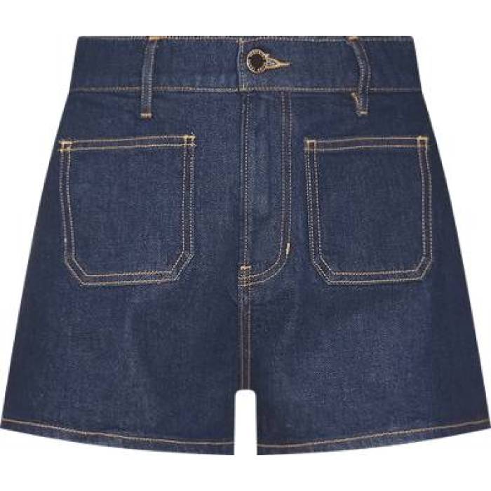 Veronica Beard 【 Elijah Short With Patch Pockets Women Indigo Rinse 】 レディース 藍色・インディゴ