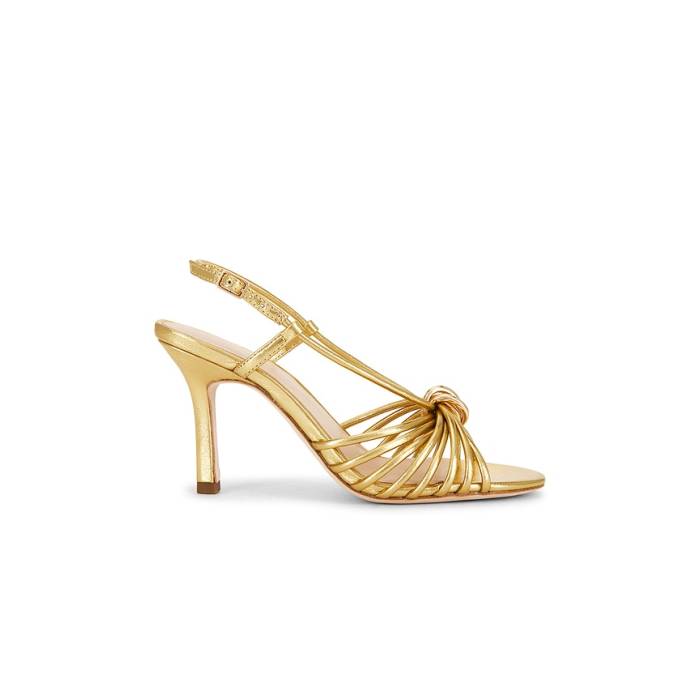 ロフラーランドール Loeffler Randall 【 Mareka Strappy Heel Women Gold Metallic Nappa 】 踵 レディース ゴールド