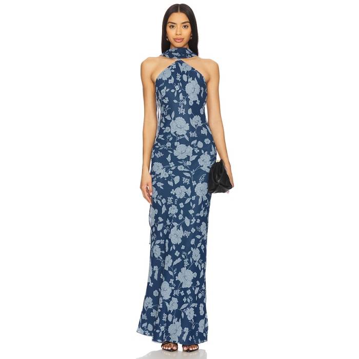 Stone Cold Fox 【 X Revolve Avery Gown Women Blue Floral 】 レディース 青色 ブルー|スニケス
