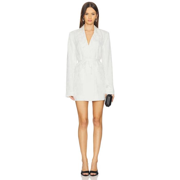 Stone Cold Fox 【 X Revolve Tanya Blazer Dress Women Ivory Jacquard 】 ブレイザー お召しもの レディース 象牙色