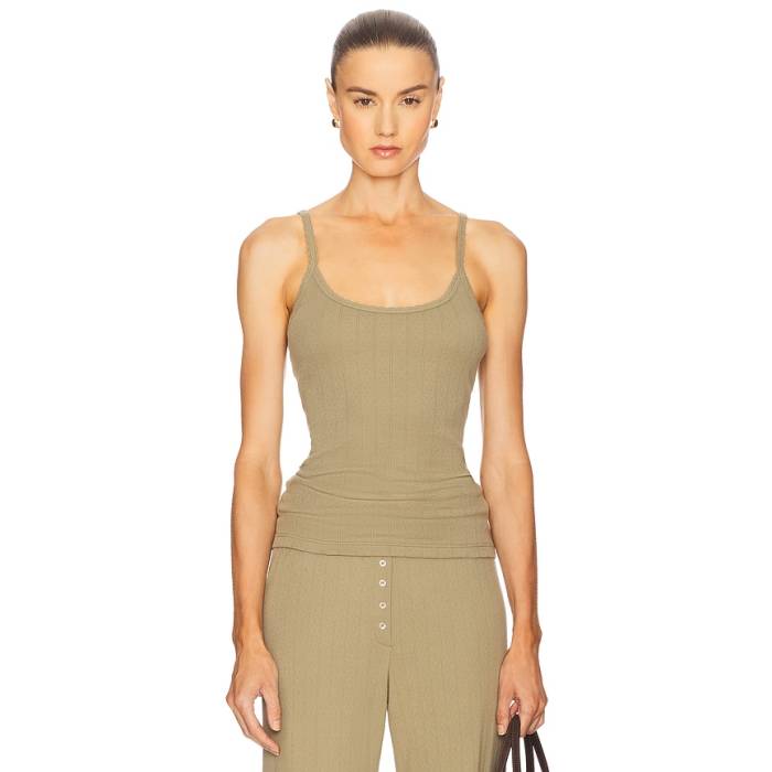 Leset 【 Pointelle Classic Tank Top Women Cypress 】 クラシック タンクトップ レディース｜スニケス