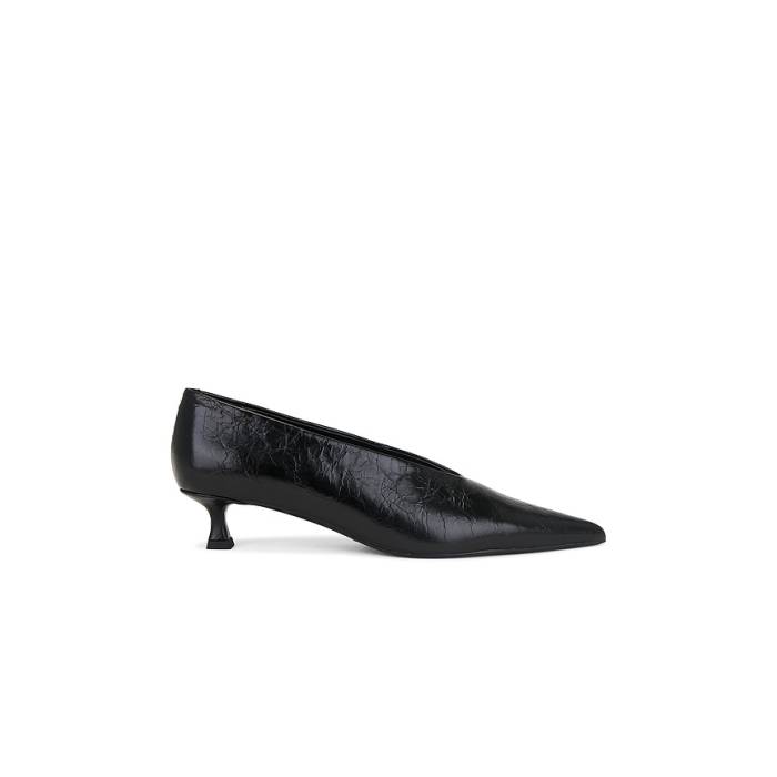 トニービアンコ Tony Bianco 【 Cherry Pump Women Black Crinkle 】 揚水機 レディース 黒いこと 黒いこと