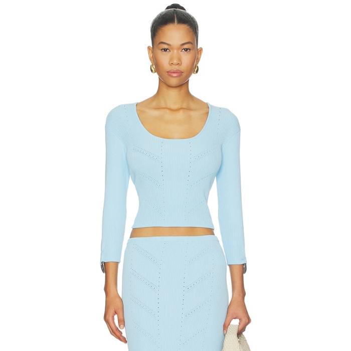 Osis Studio 【 Blake Top Women Light Blue 】 ひと休み レディース 青碧 青碧