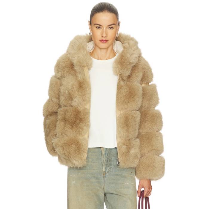 Adrienne Landau 【 Landau Hoodie Women Camel 】 ランドー フーディー パーカー レディース camel キャメル|スニケス
