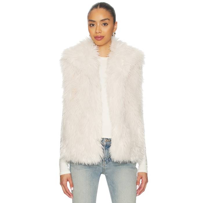 Adrienne Landau 【 Imogen Vest Women Whisper White 】 より良い レディース 白いこと 白いこと