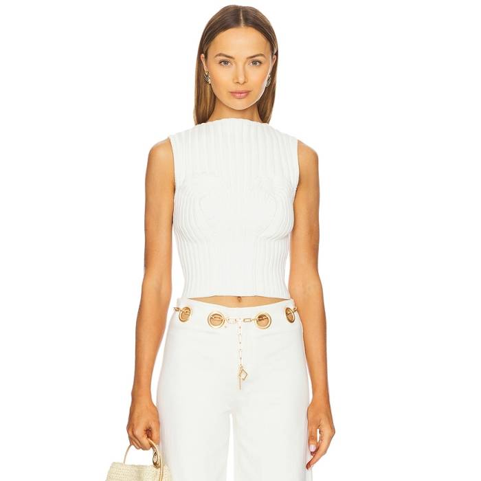 Cult Gaia 【 Anzu Knit Top Women Off White 】 編み物 レディース 白いこと 白いこと
