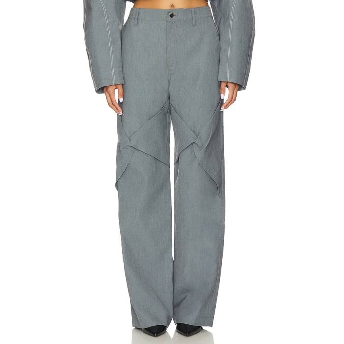 Kate Barton 【 Draped Specialty Denim Trouser Women Grey Denim 】 ジーンズ レディース 薄墨色 薄墨色 ジーンズ