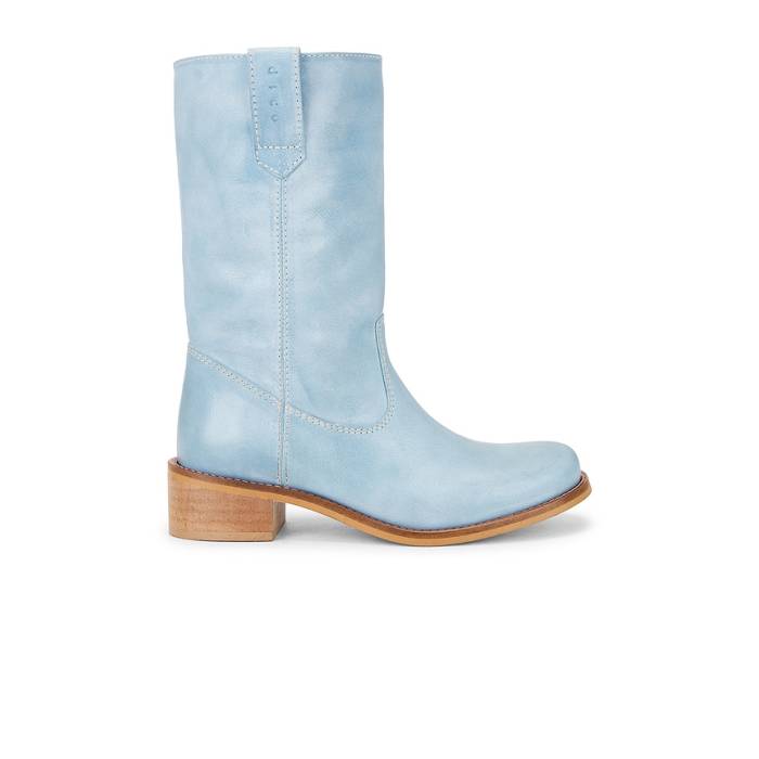 Dico Copenhagen 【 Julia Gaucho Boot Women Light Blue 】 ブーツ レディース 青み 青色