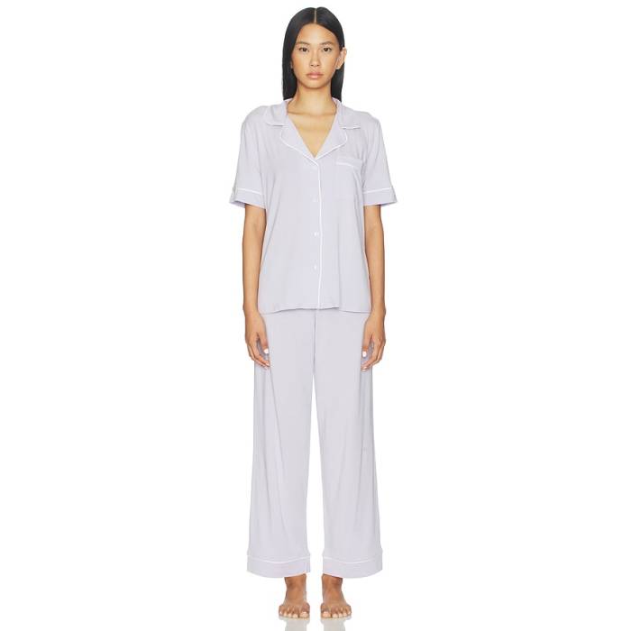 エバージェイ Eberjey 【 Gisele Pant Pj Set Women Thistle\u0026Amp; Ivory 】 ズボン下 レディース 象牙色