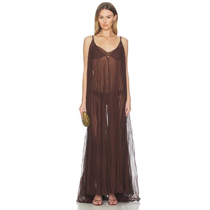 Shani Shemer 【 Uma Maxi Dress Women Espresso 】 御召しもの レディース