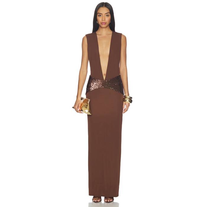 Nbd 【 Allona Gown Women Chocolate Brown 】 レディース 赤銅色 赤銅色