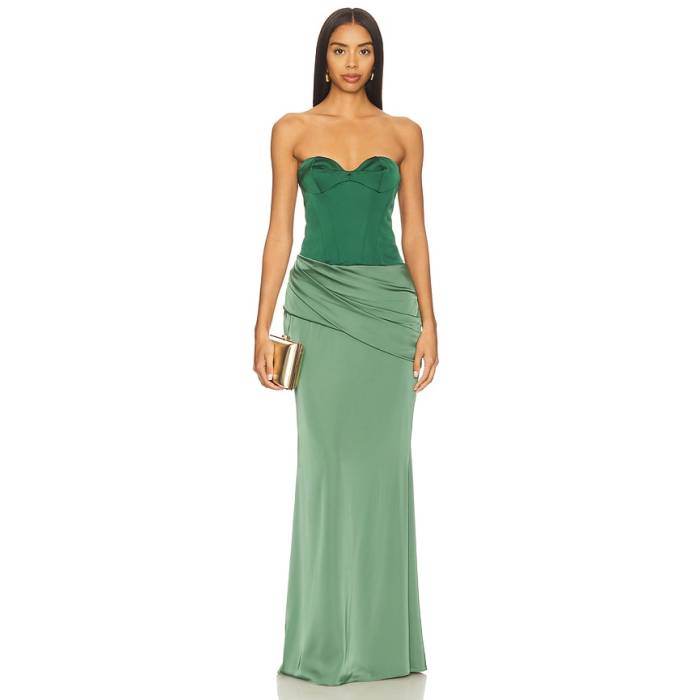 Nbd 【 Amit Gown Women Tonal Green 】 レディース green 緑・緑であること