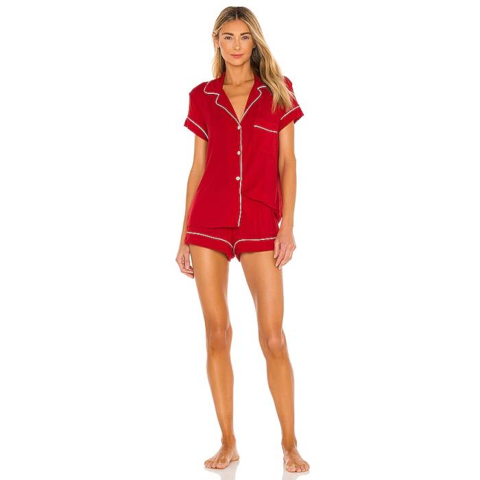 エバージェイ Eberjey 【 Gisele Short Pj Set Women Holly Red 】 レディース Red 赤・赤いこと
