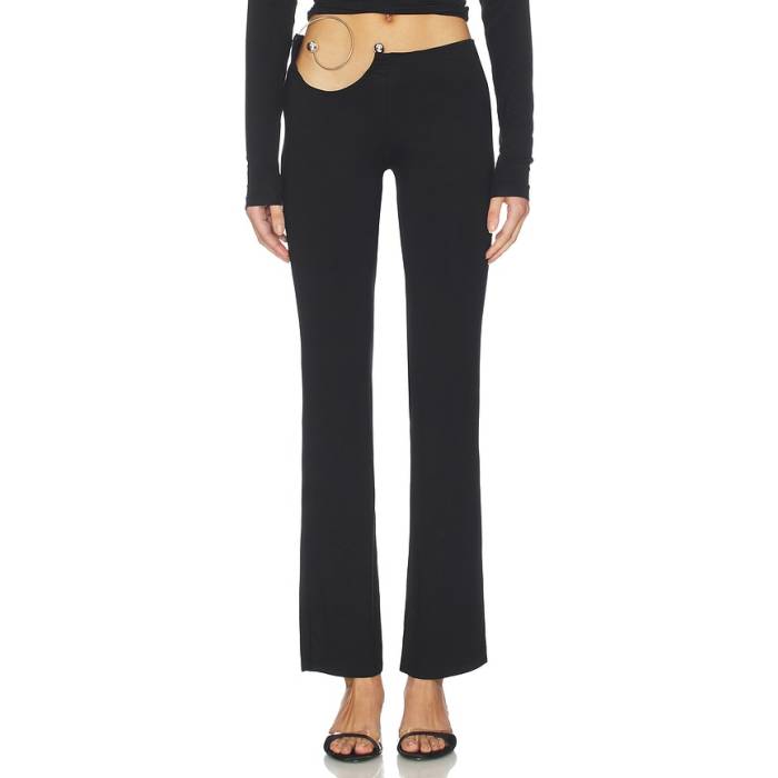 1Xblue 【 Spiral Trouser Women Black 】 レディース 黒いこと 黒いこと パンツ-ボトムス-レディースファッション