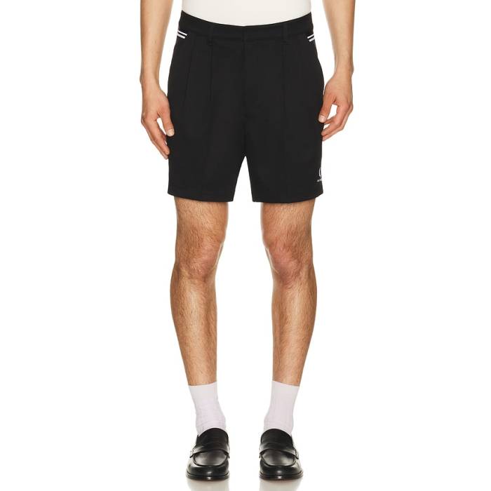 フレッドペリー Fred Perry 【 X Kris Van Assche Tailored Shorts Men Black 】 さる股引き メンズ 黒いこと 黒いこと
