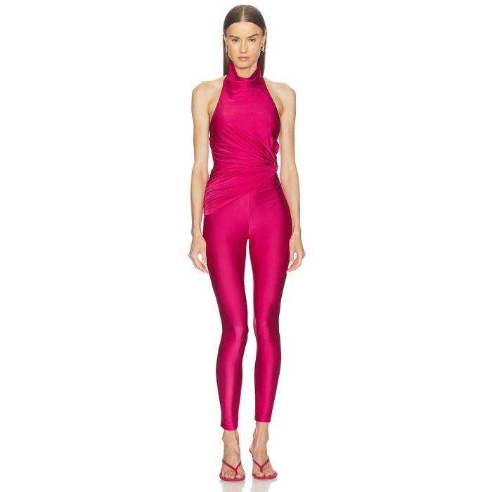 The Andamane 【 Tatiana Sleeveless Open Back Jumpsuit Women Strawberry 】 Sleeveless ノン捩り 飛び降りる背広 レディース
