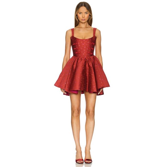 Sau Lee 【 Jolie Dress Women Red 】 お召しもの レディース Red 赤・赤いこと レディースファッション-ドレス