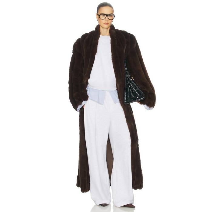 Helsa 【 The Irina Faux Fur Coat Women JAVA 】 レディース