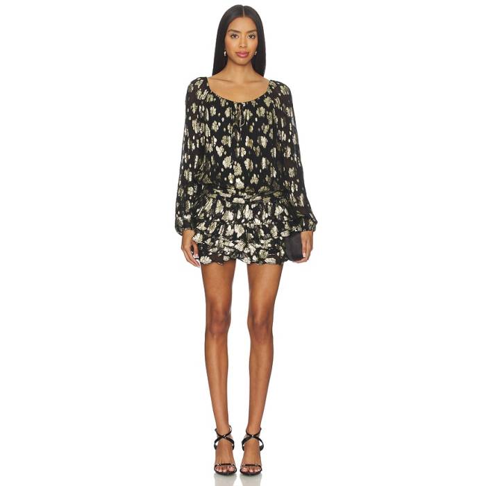 アマンダアプリチャード Amanda Uprichard 【 Dallas Romper Women Black Gold 】 ダラス ロンパース レディース 黒いこと 黒いこと ゴールド