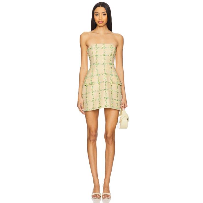 アマンダアプリチャード Amanda Uprichard 【 Strapless Bethany Skort Romper Women Yellow 】 ロンパース レディース yellow 黄味がかった・黄色