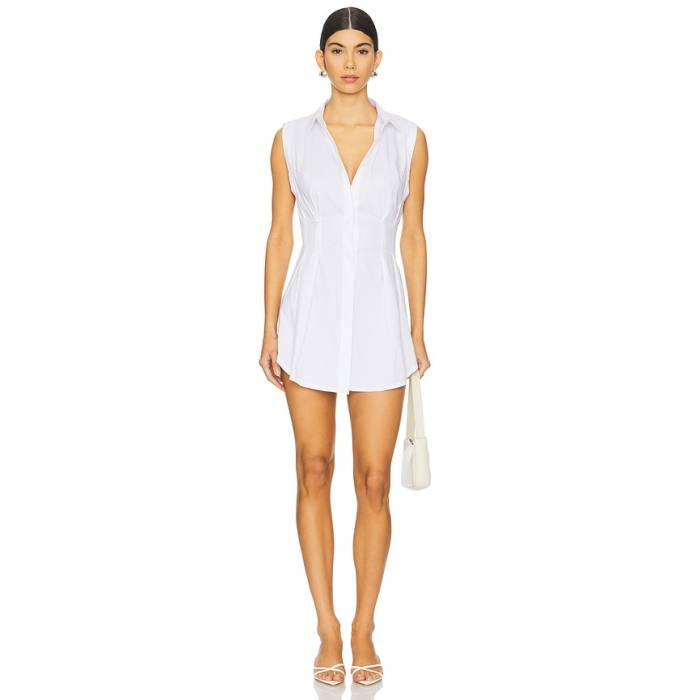 Ow Collection 【 Ella Sleeveless Dress Women White 】 Sleeveless ノンスリーブ ドレス レディース 白色 ホワイト|スニケス