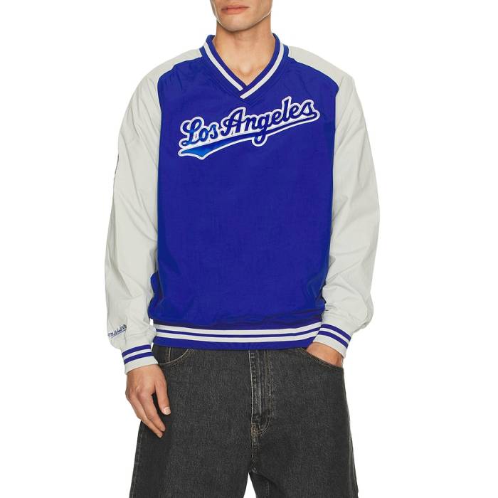 ミッチェル&ネス Mitchell & Ness 【 Mlb Dodgers Nylon Pullover Jacket Men Royal 】 ドジャース ナイロン Jacket ジャケット メンズ|スニケス