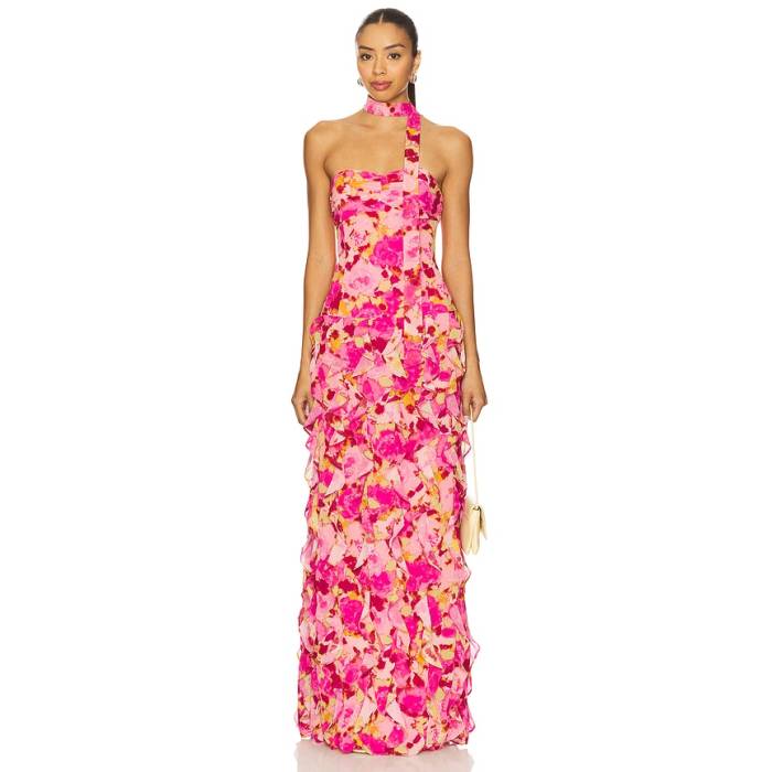 Lovers And Friends 【 Tracie Gown Women Pink Georgia Floral 】 レディース pink サクラ色 ジョージア