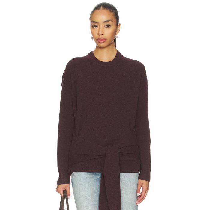 Naadam 【 Premium Cashmino Crewneck Sweater Women Heathered Cocoa 】 Premium 割り増し金 調教師 レディース