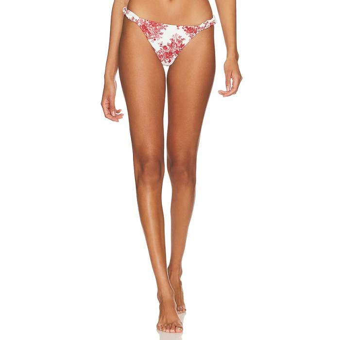 Lpa 【 Zella Bottom Women Red \u0026Amp; Cream Floral 】 ズボン ボトムス レディース Red 赤・赤いこと 皮膚軟化剤