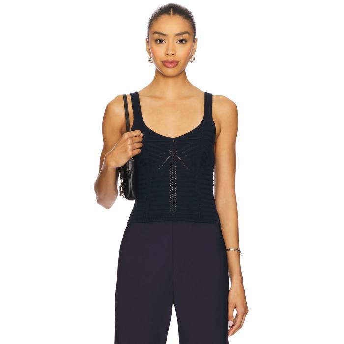 Sablyn 【 Thea Tank Top Women Midnight Navy 】 タンクトップ レディースファッション トップス タンクトップ レディース 紺色 ネイビー