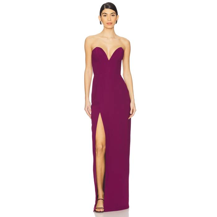 アマンダアプリチャード Amanda Uprichard 【 X Revolve Cherri Gown Women Aubergine 】 レディースファッション ドレス レディース 43,680円