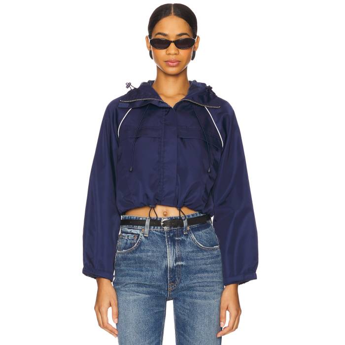 Self-Portrait 【 Nylon Windbreaker Women Navy 】 ナイロン ウィンドブレーカー レディースファッション コート ジャケット レディース 紺色 ネイビー