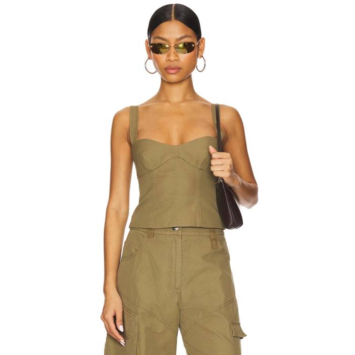 Camila Coelho 【 Gigi Top Women Olive Green 】 レディース olive オリーブ green 緑・グリーン｜スニケス 30,030円