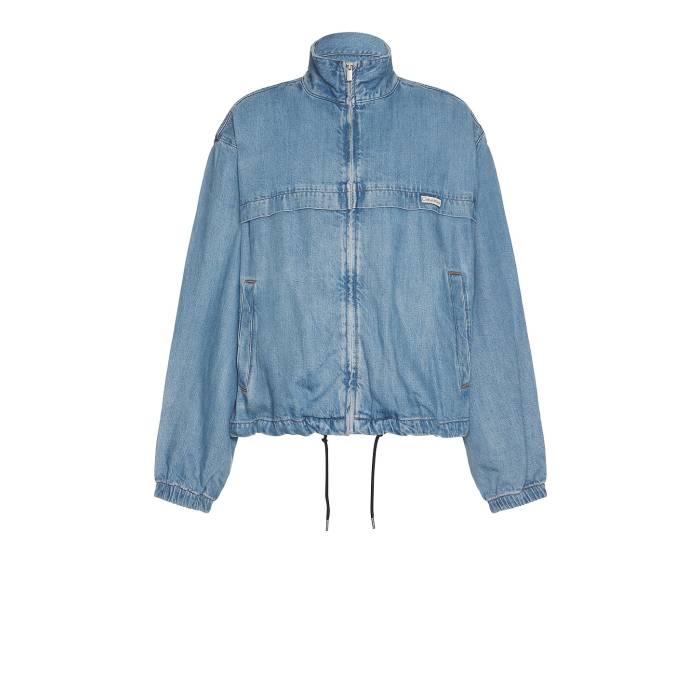 カルバンクライン Calvin Klein 【 Denim Windbreaker Men Blue Retrograde 】 デニム ウィンドブレーカー メンズファッション コート ジャケット メンズ 青色 ブルー