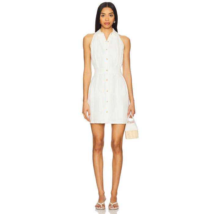 Hevron 【 Domino Mini Dress Women White 】 ドレス レディース 白色 ホワイト|スニケス