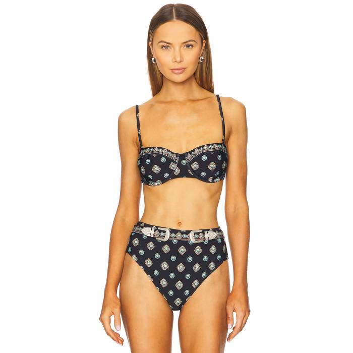 L'agence 【 Alexandra Bikini Top Women Black 】 レディースファッション 水着 レディース 黒色 ブラック