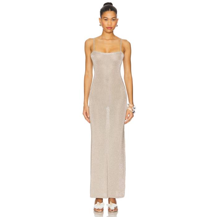 Superdown 【 Dalilah Maxi Dress Women Silver Metallic 】 ドレス レディースファッション ドレス レディース Silver 銀色・シルバー