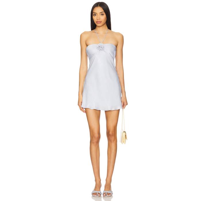More To Come 【 Arie Mini Dress Women Pale Blue 】 お召しもの レディース 青み 青色