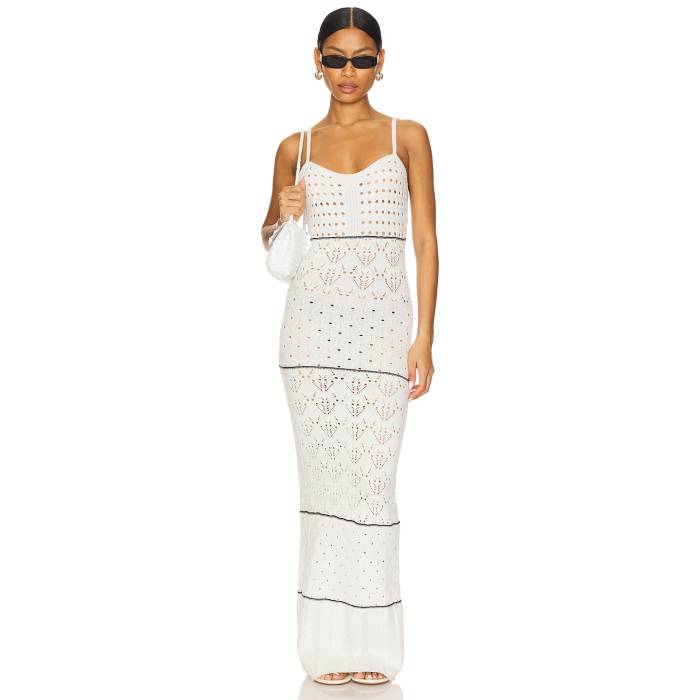 More To Come 【 Estella Maxi Dress Women Ivory & Black 】 ドレス レディースファッション ドレス レディース アイボリー 黒色 ブラック