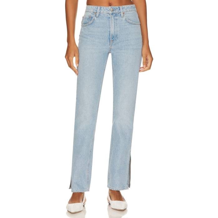 Grlfrnd 【 Harlow Petite High Rise Boot With Slit Hem Jeans Women Hudson Yards 】 【小さめ】 ハイ ライズ ブーツ ジーンズ レディースファッション ボトムス パンツ レディース